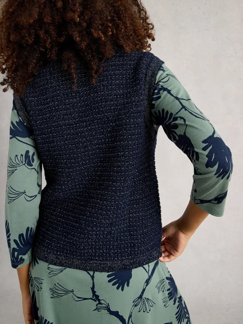 Glitzerweste Belle - Dark Navy - 48 Bild 4