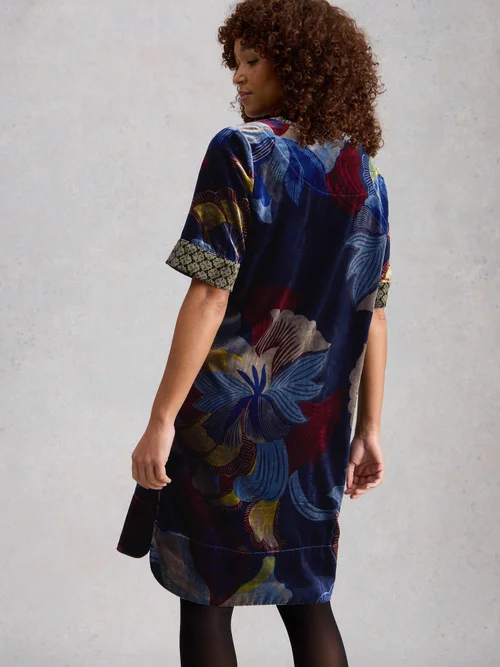 Samtkleid June - Navy Multi - 52/R Bild 4