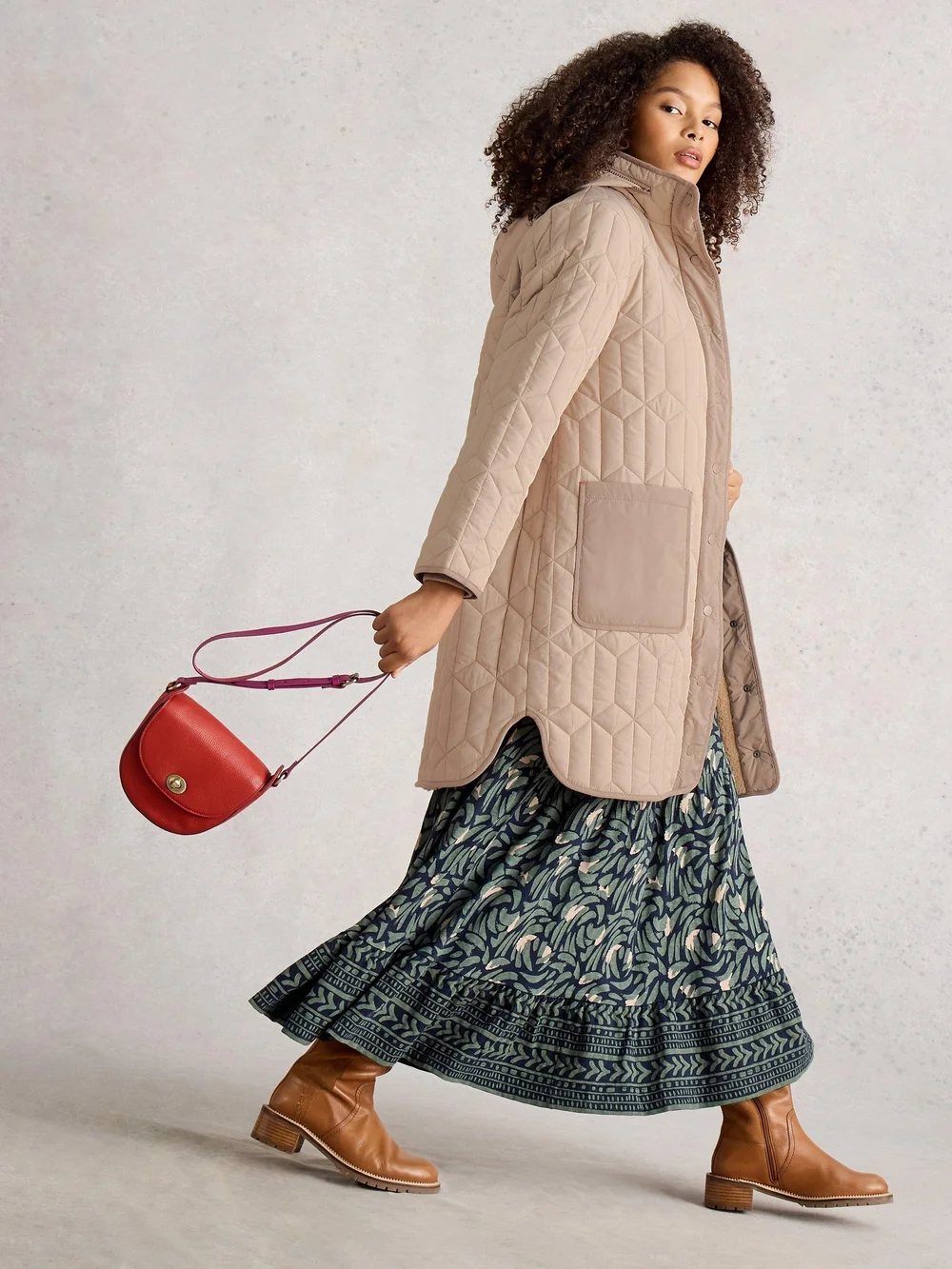 Steppmantel Carmel mit Teddyfellfutter - Dk Nat - 50 Bild 1