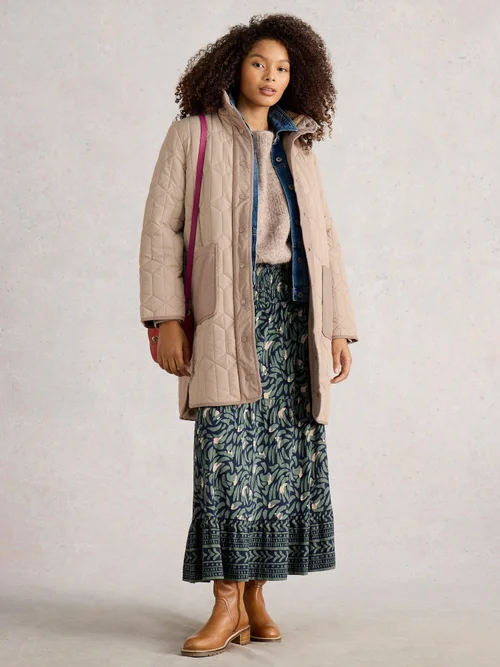 Steppmantel Carmel mit Teddyfellfutter - Dk Nat - 50 Bild 2