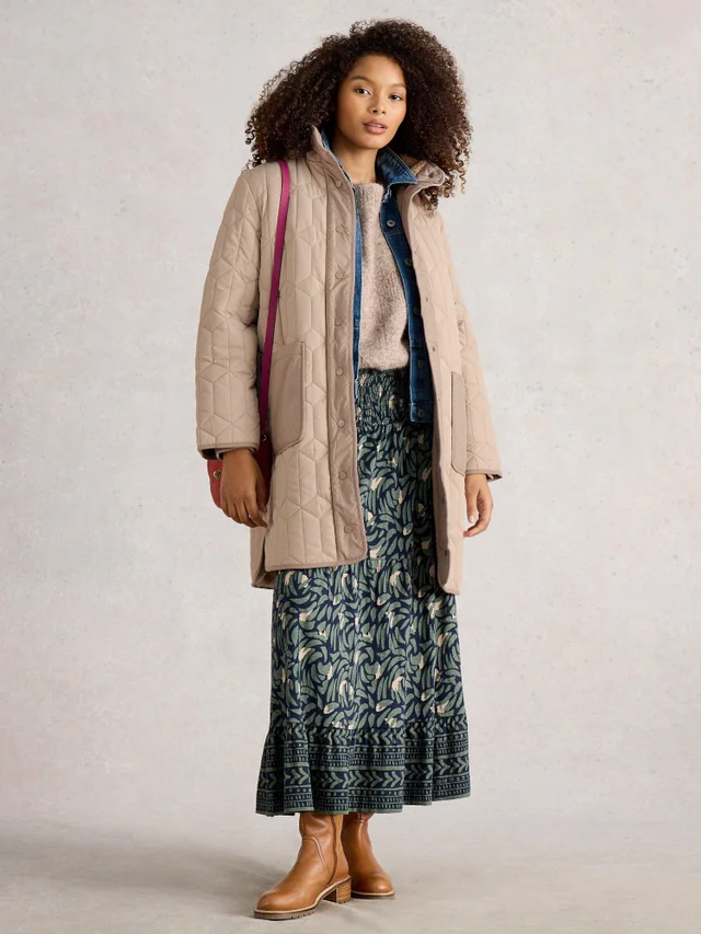 Steppmantel Carmel mit Teddyfellfutter