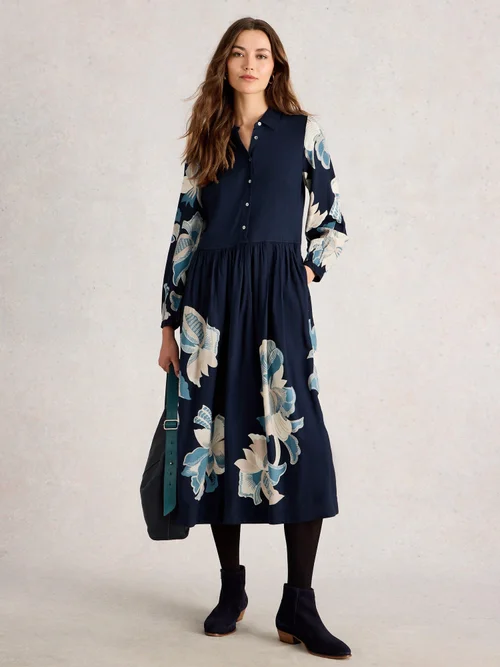Blusenkleid Claire - Navy Pr - 44/R Bild 2