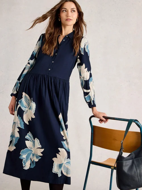 Blusenkleid Claire - Navy Pr - 44/R Bild 3