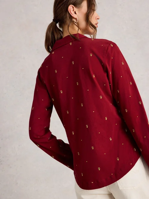 Bestickte Bluse Annie - Deep Red - 44 Bild 4