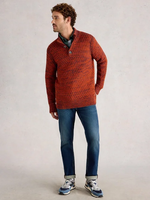 Pullover Albany mit Stehkragen - Dk Orange - XXXL Bild 2