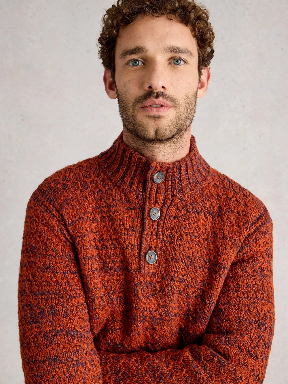 Pullover Albany mit Stehkragen - Dk Orange - XXL Bild 1