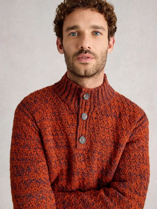 Pullover Albany mit Stehkragen - Dk Orange - XXL Bild 1