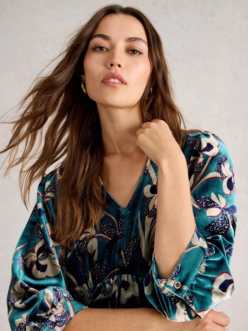 Samtkleid Lucy - Blue Mlt - 52/R Bild 3