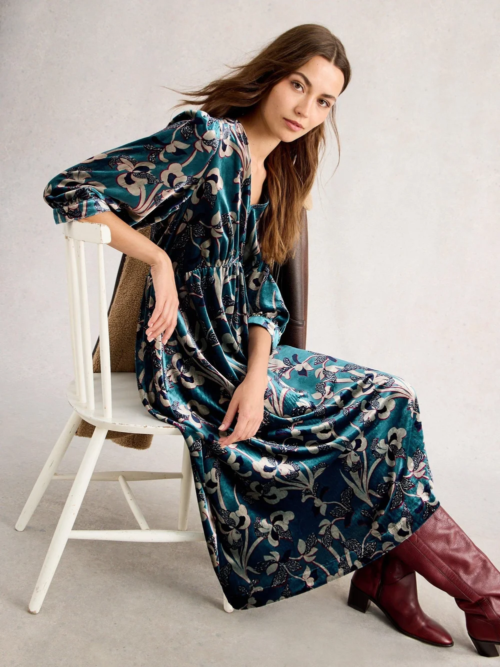 Samtkleid Lucy - Blue Mlt - 52/R Bild 1