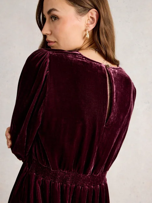 Samtkleid Lucy - Dk Plum - 52/R Bild 3