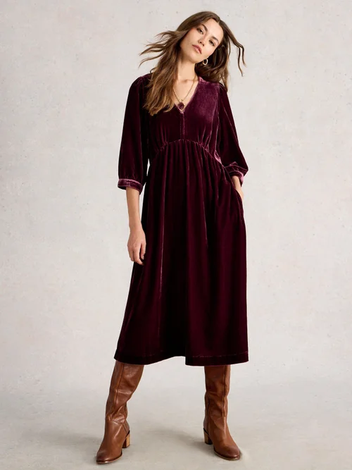 Samtkleid Lucy - Dk Plum - 52/R Bild 2