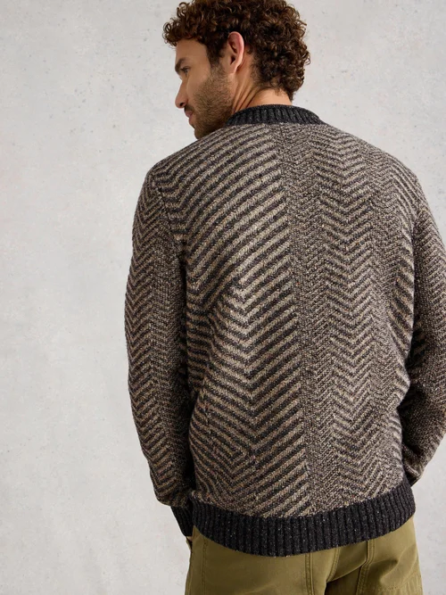 Pullover Jarrow mit Fischgrätmuster - Grey Mlt - XXXL Bild 4