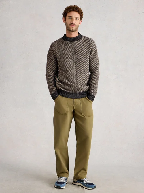 Pullover Jarrow mit Fischgrätmuster - Grey Mlt - XXXL Bild 2