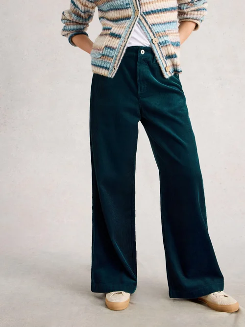 Kordhose Ayla mit weitem Bein - Dk Teal - 50/R Bild 3