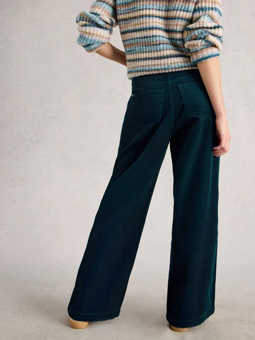 Kordhose Ayla mit weitem Bein - Dk Teal - 50/R Bild 4