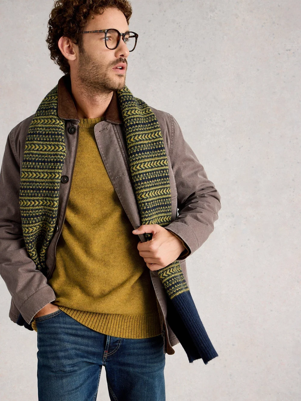 Lamwollpullover Milton - Mid Yellow - XXL Bild 1