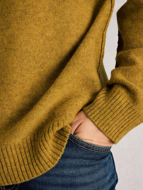 Lamwollpullover Milton - Mid Yellow - XXXL Bild 3