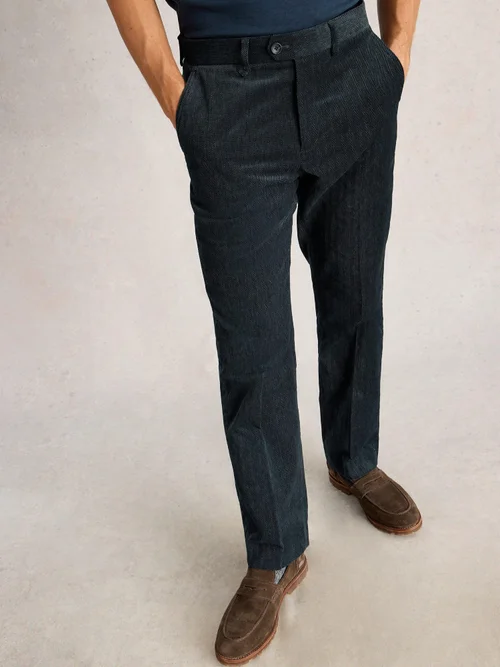 Hose mit Fischgrätmuster - Charc Grey - 40/R Bild 3