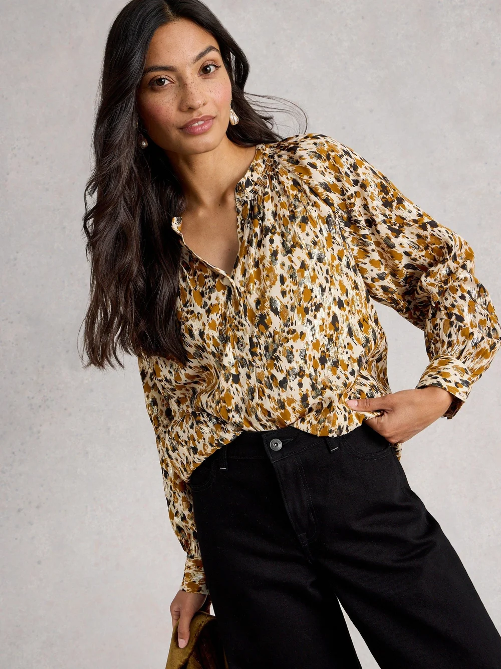Metallic-Bluse Ari - Chart Mlt - 38 Bild 1