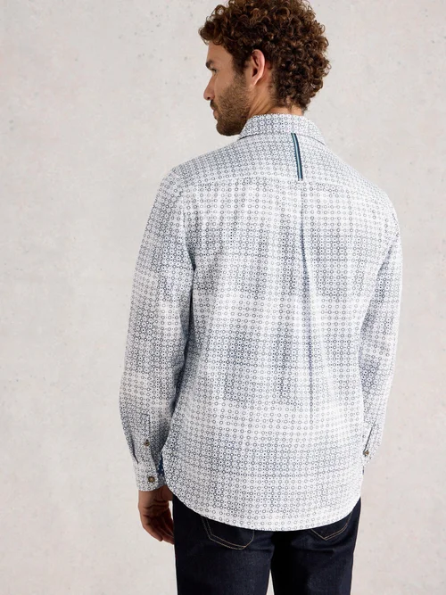 Hemd Finsbury mit Geo Print - Blue Pr - XXXL/R Bild 4