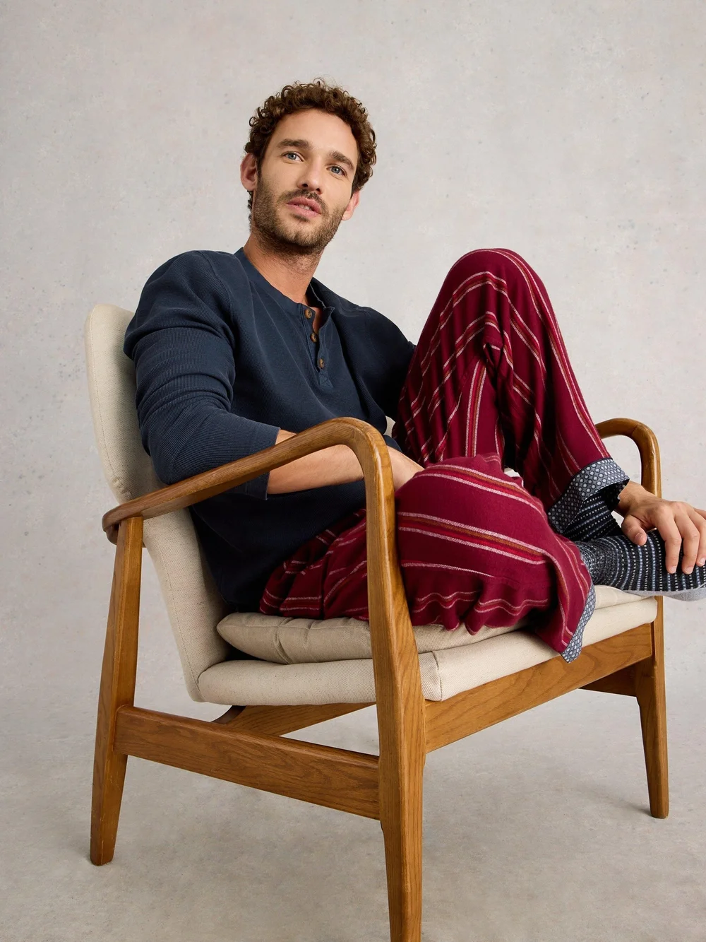 Pyjamatop Henley - Dark Navy - XXXL Bild 1