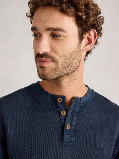 Pyjamatop Henley - Dark Navy - XXXL Bild 3