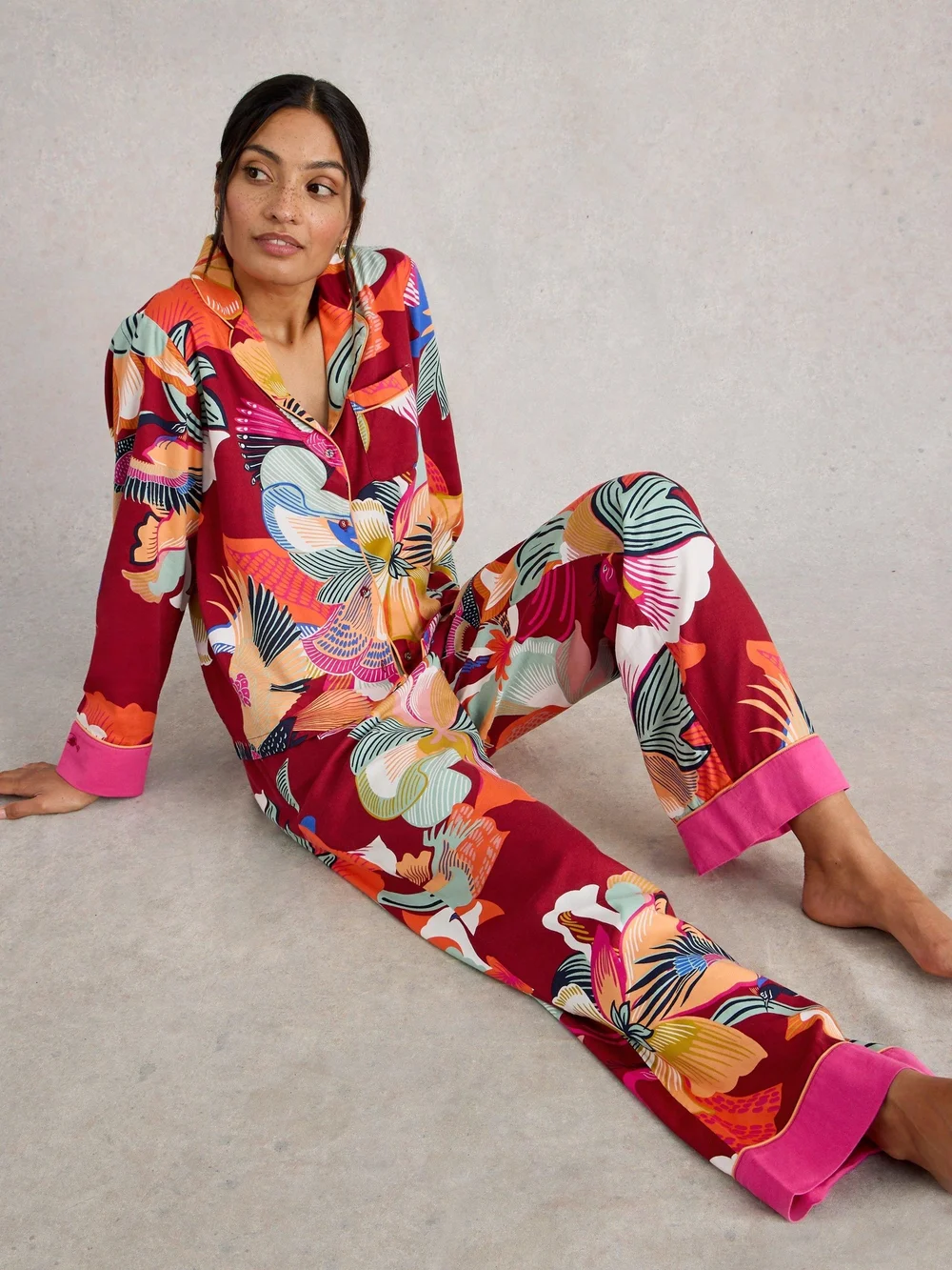 Pyjamahose Nina - Red Mlt - XL/R Bild 1