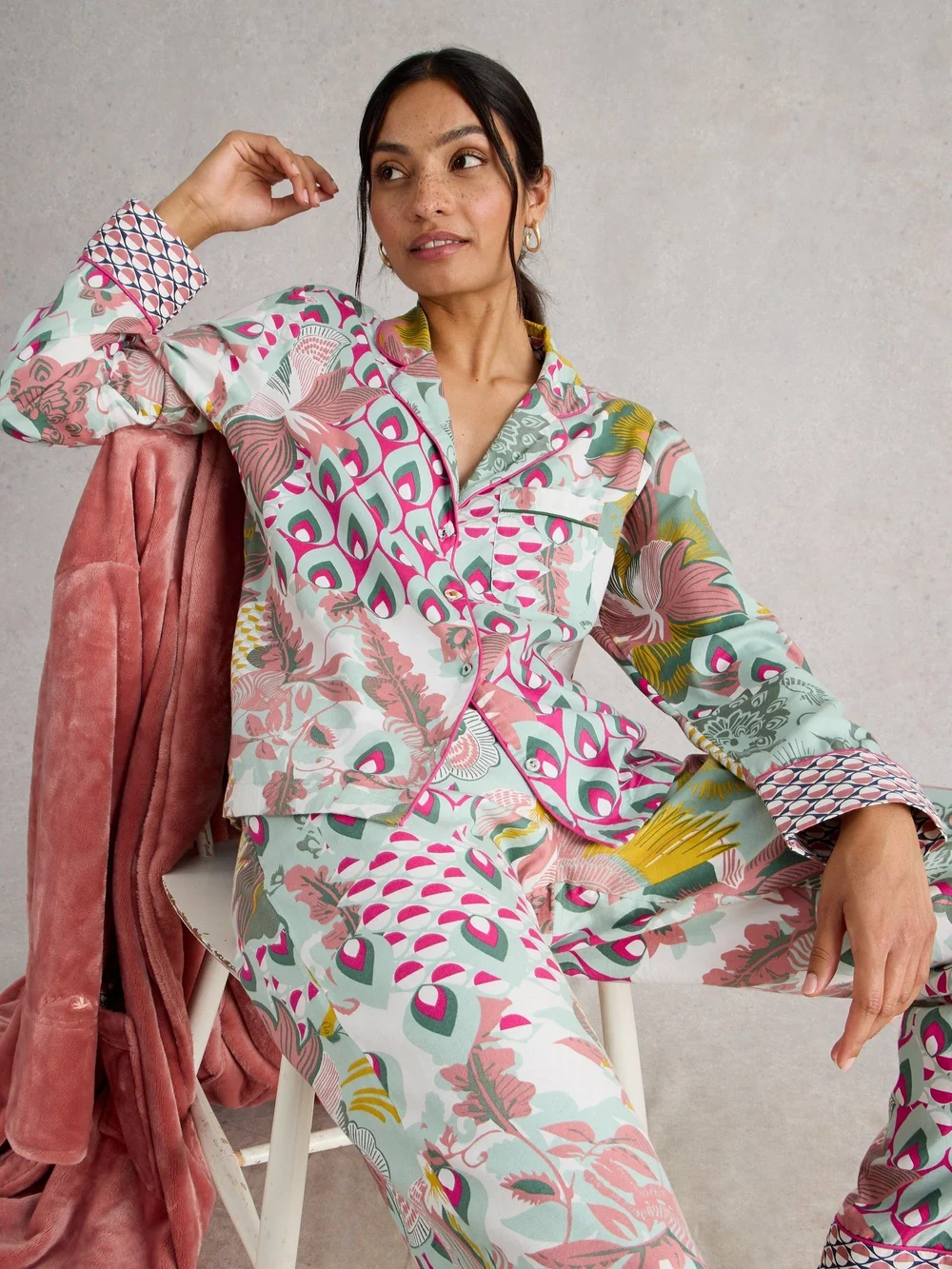 Pyjamaoberteil Nina - Green Mlt - XXXL Bild 1