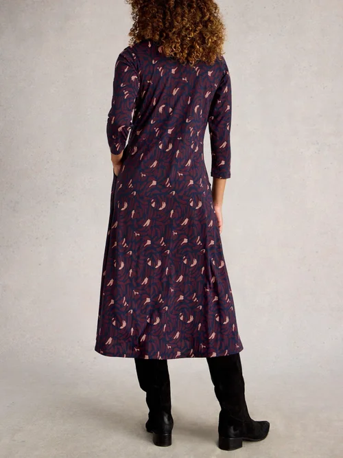 Blusenkleid Rua aus Jersey - Navy Multi - 52/R Bild 4