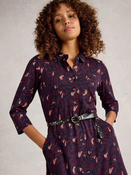 Blusenkleid Rua aus Jersey - Navy Multi - 52/R Bild 3