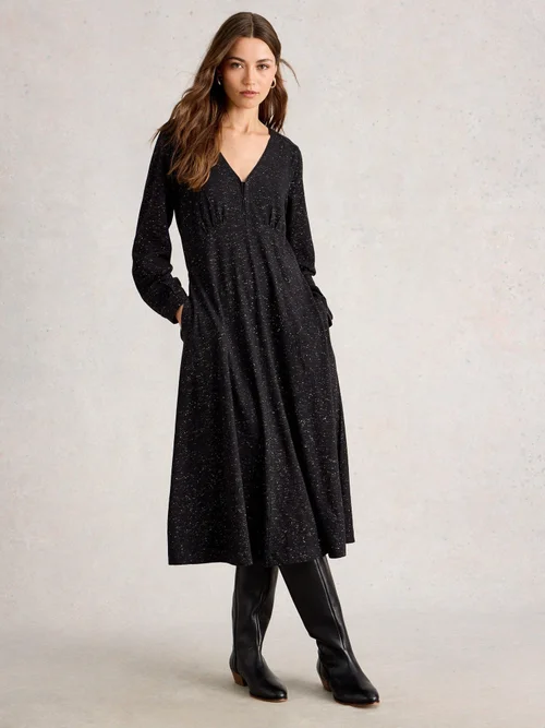 Glitzerndes Jerseykleid Megan - Pure Blk - 52/R Bild 2