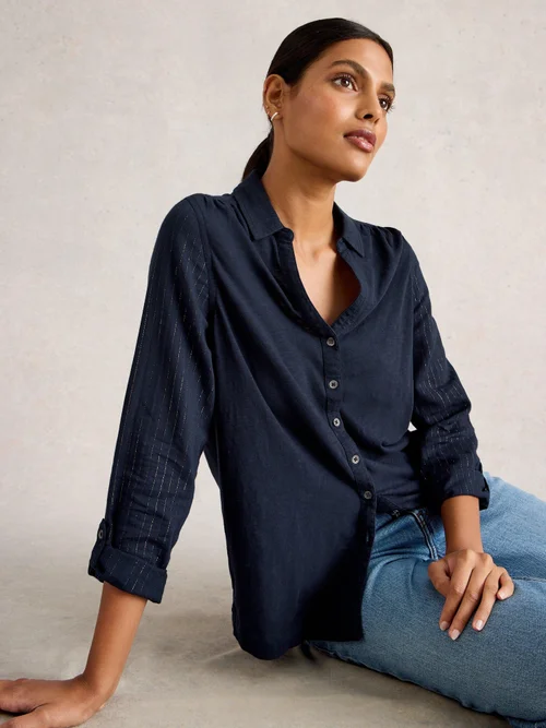 Glitzerbluse Annie - Dark Navy - 52 Bild 1