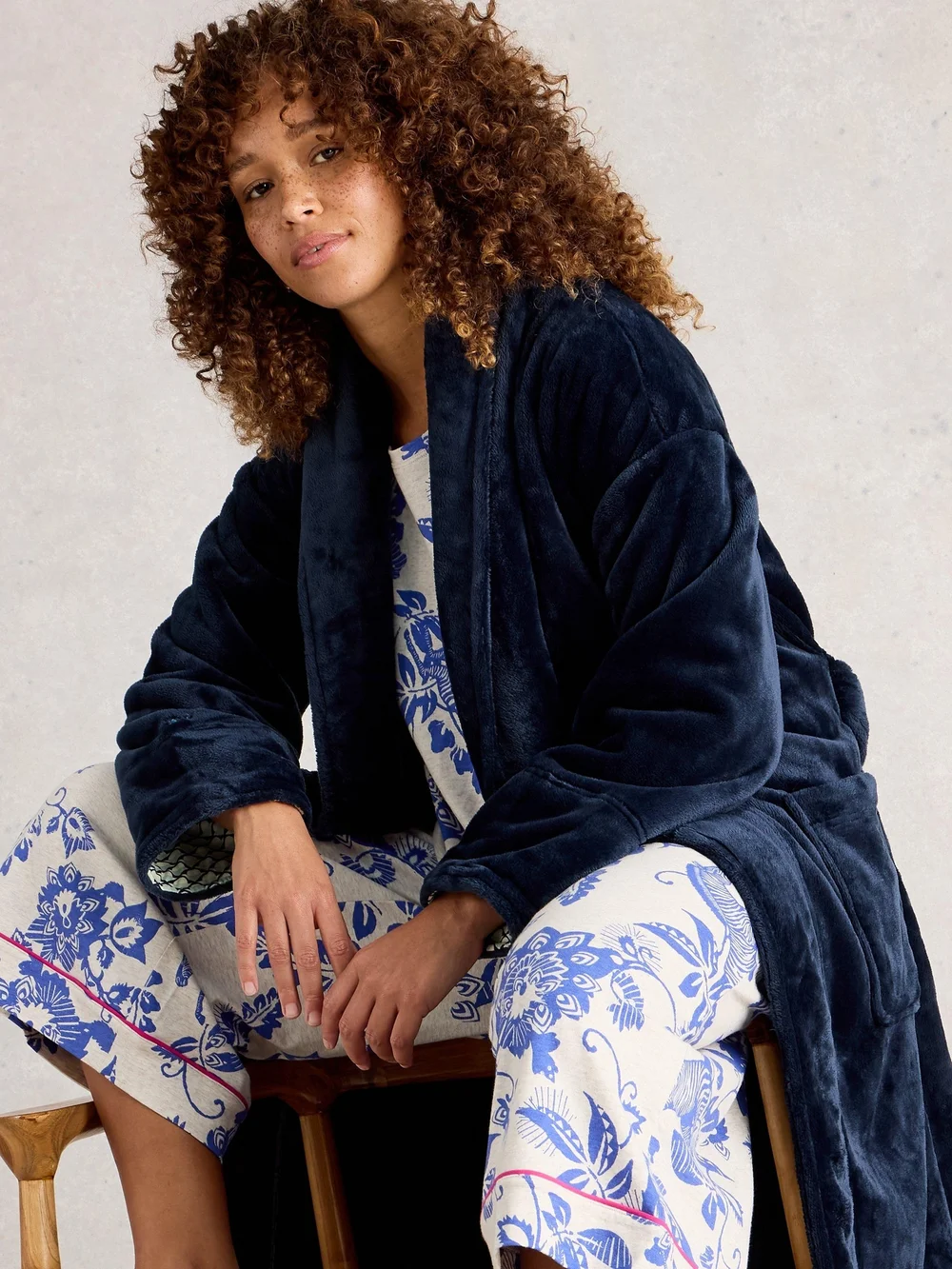 Bademantel Clover - Dark Navy - XXXL Bild 1