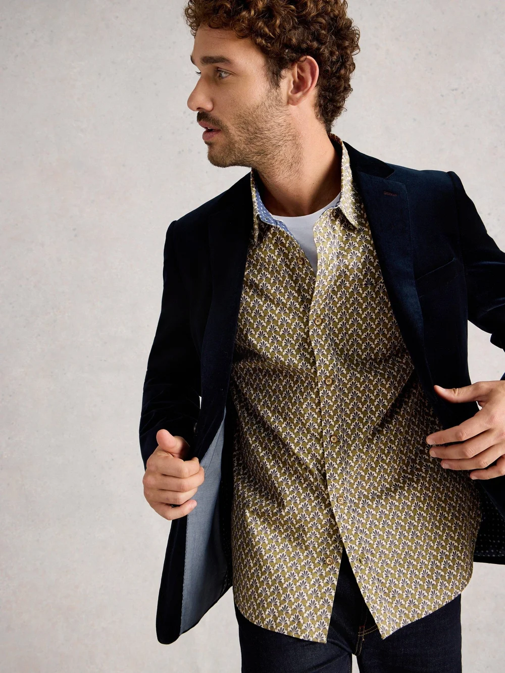 Hemd Finsbury mit Fächerprint - Green Pr - XXXL/R Bild 1