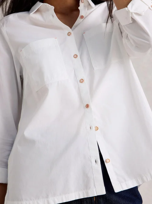 Popelinbluse Sophie - Nat White - 46 Bild 3