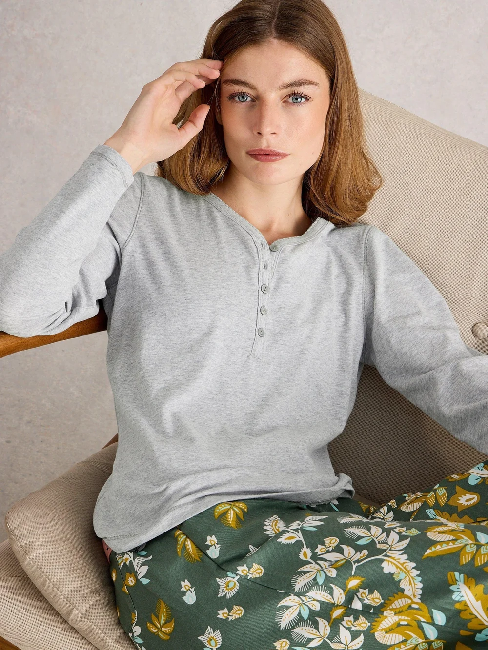 Pyjamatop Penny - Grey Marl - XXXL Bild 1