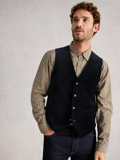 Samtweste - Dark Navy - 48 Bild 3