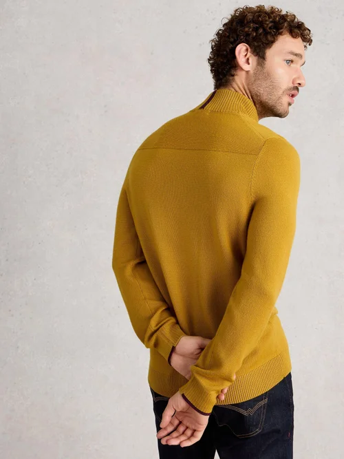 Merinopullover Newport mit Trichterkragen - Dk Yellow - XXXL/R Bild 4