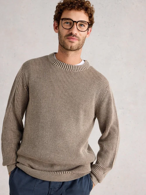 Pullover Rippenstrick - Nat Mlt - XXXL Bild 3