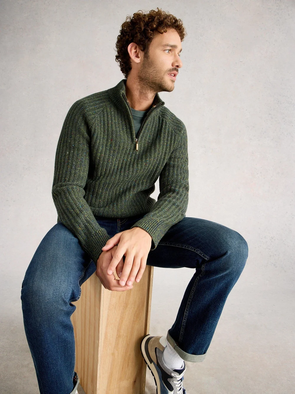 Pullover mit Trichterkragen - Dk Green - XXL Bild 1