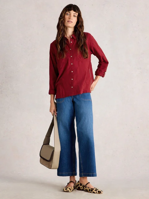 Bluse Sophie aus Bio-Baumwolle - Mid Red - 52 Bild 2