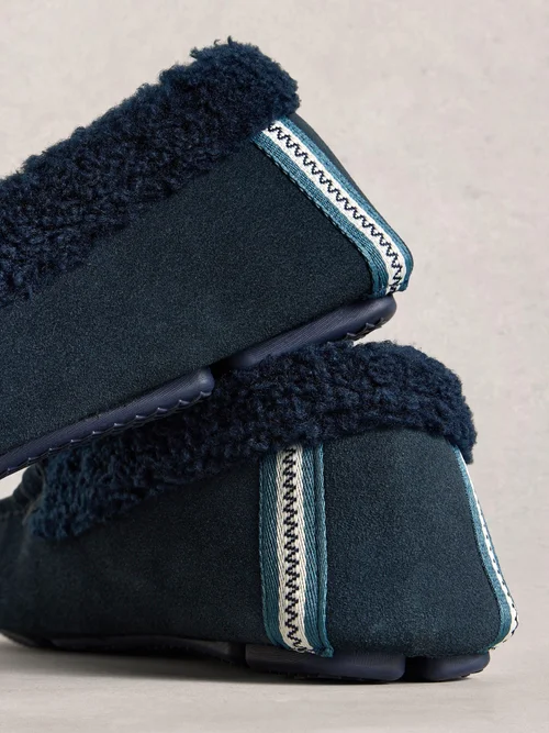 Mokassin Hausschuhe - Dark Navy - 46 Bild 3