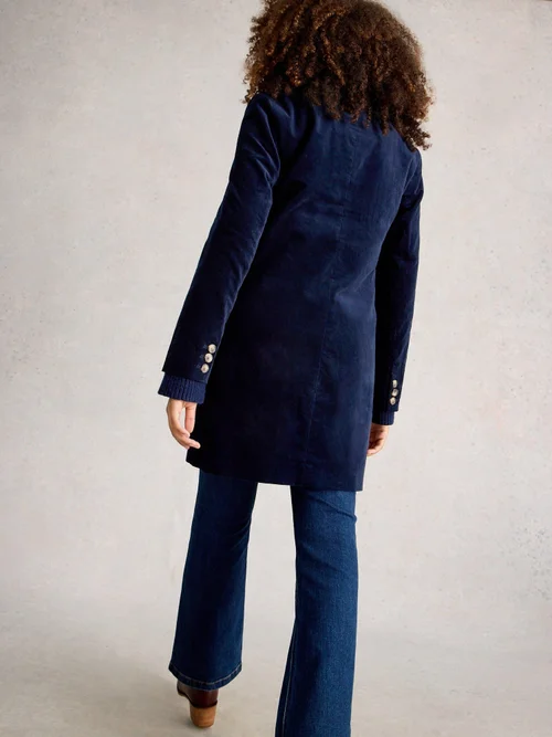 Samtmantel Karla - Dark Navy - 52/R Bild 4