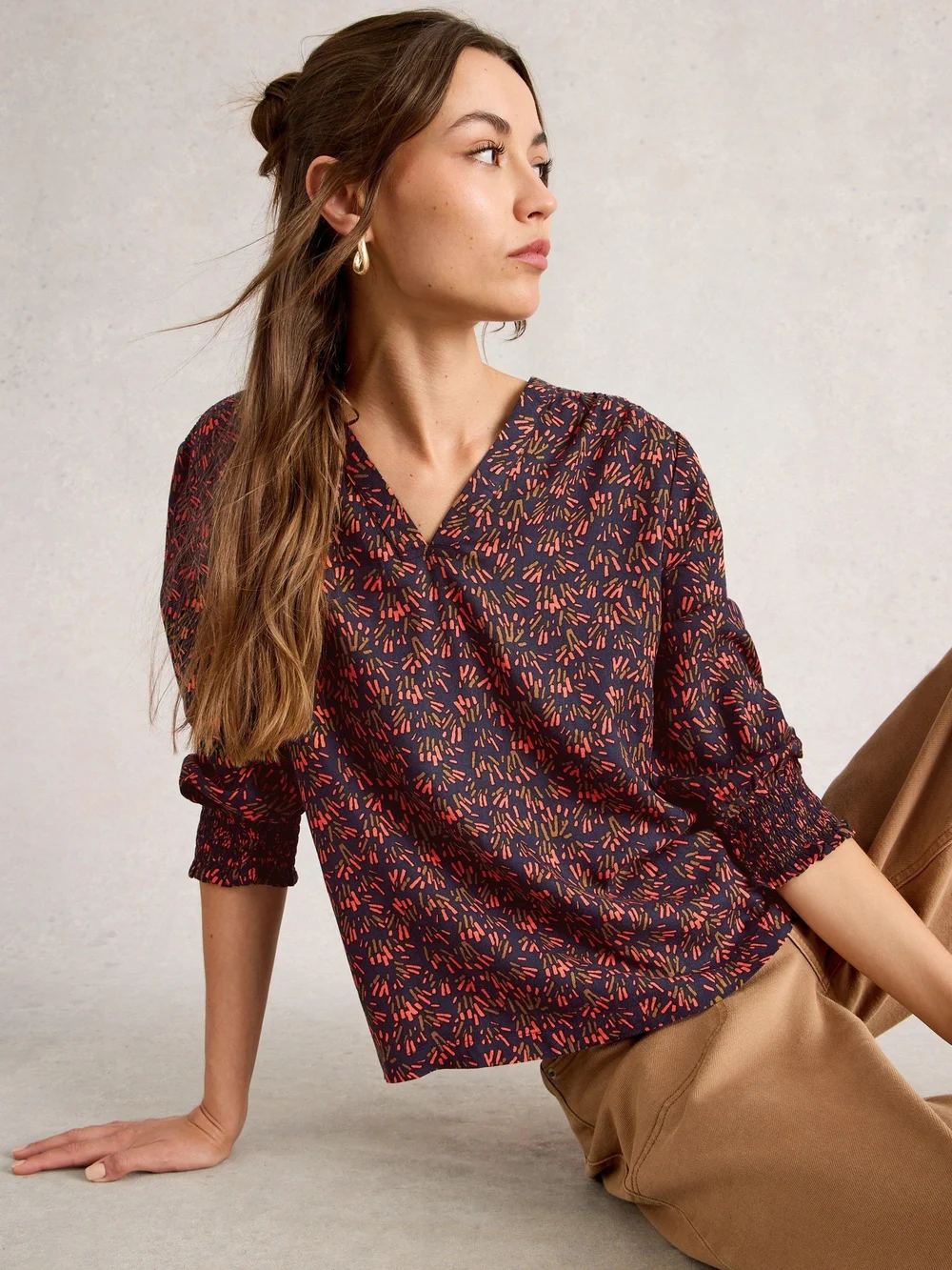 Top Elisa - Navy Multi - 52 Bild 1