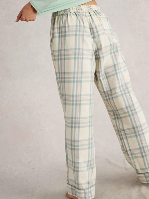 Karierte Pyjamahose Nina - Ivory Mlt - S/R Bild 4