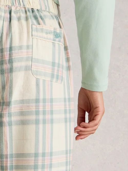 Karierte Pyjamahose Nina - Ivory Mlt - XL/R Bild 3