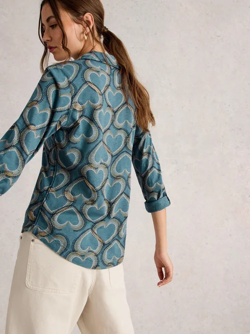 Jerseybluse Annie - Blue Pr - 46 Bild 4