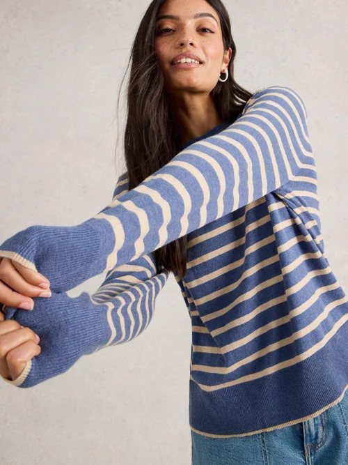 Gestreifter Pullover Katie - Navy Multi - 52 Bild 3