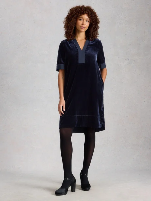 Samtkleid June - Dark Navy - 34/R Bild 2