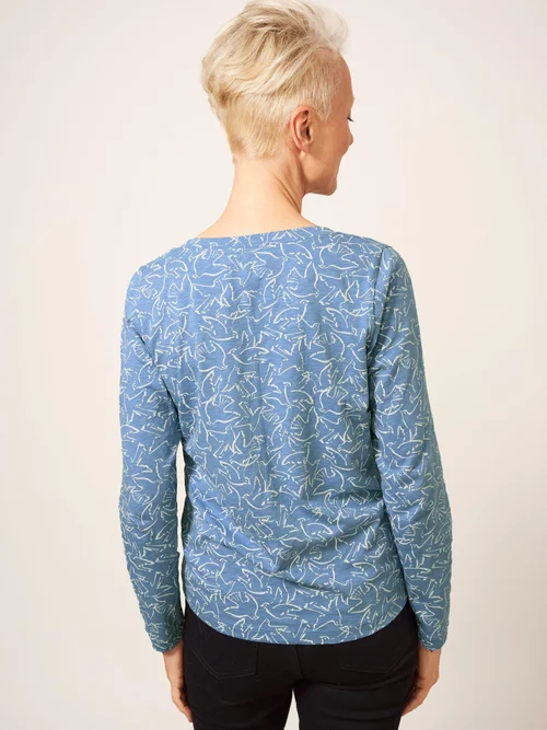 Langarmshirt Nelly - Blue Pr - 52 Bild 4